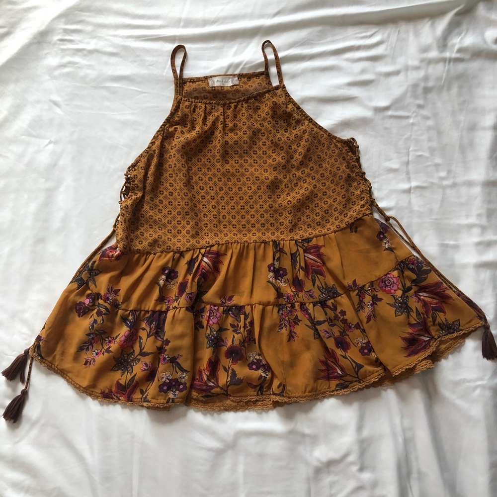 Altar’D State Peplum Layered Tank Top Blouse